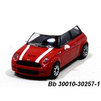 Bburago 1:43 Mini Cooper S (red/white), code Bburago 30257, modely aut