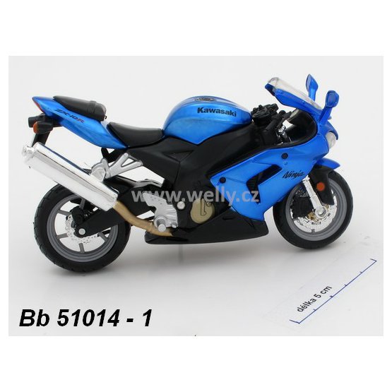 Bburago 1:18 Kawasaki Ninja ZX-10R (blue) - code Bburago 51014 model motocyklu