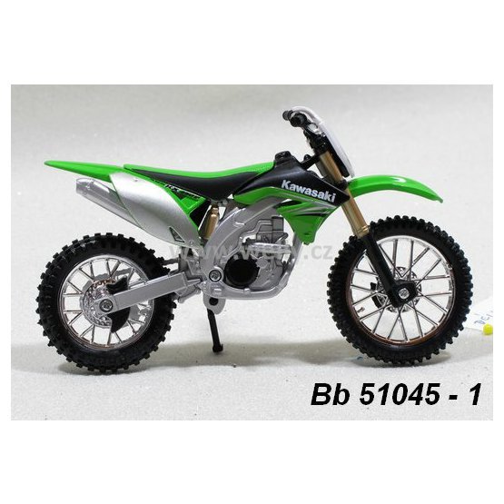 Bburago 1:18 Kawasaki KX 450F (green) - code Bburago 51045, model motocyklu