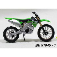 Bburago 1:18 Kawasaki KX 450F (green) - code Bburago 51045, model motocyklu