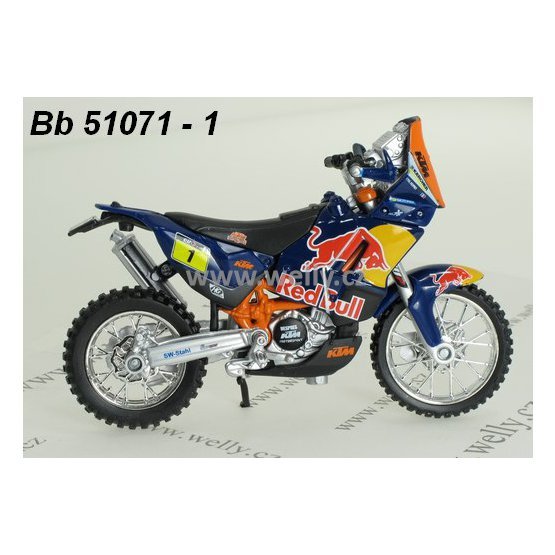 Bburago 1:18 KTM 450 Rally Dakar Red Bull (No.1) - code Bburago 51071, model motocyklu