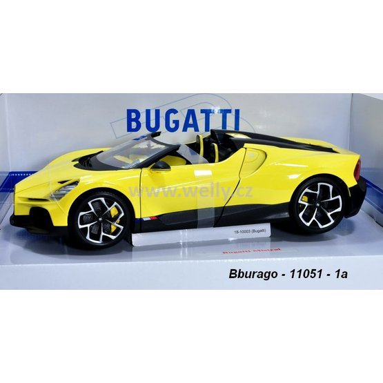 Bburago 1:18 Bugatti Mistral (yellow) - code Bburago 11051, modely aut