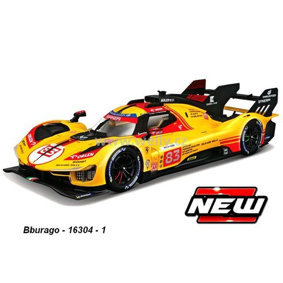 Bburago 1:18 Ferrari 999P (No.83) 2024 LeMans Kubica - code Bburago 16304, modely aut