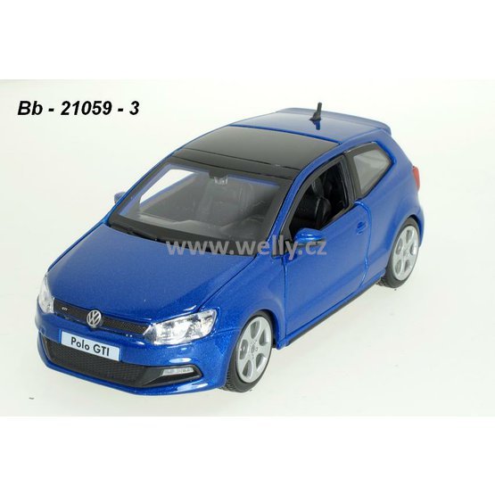 Bburago 1:24 VW Polo GTi Mark 5 (blue) - code Bburago 21059, modely aut