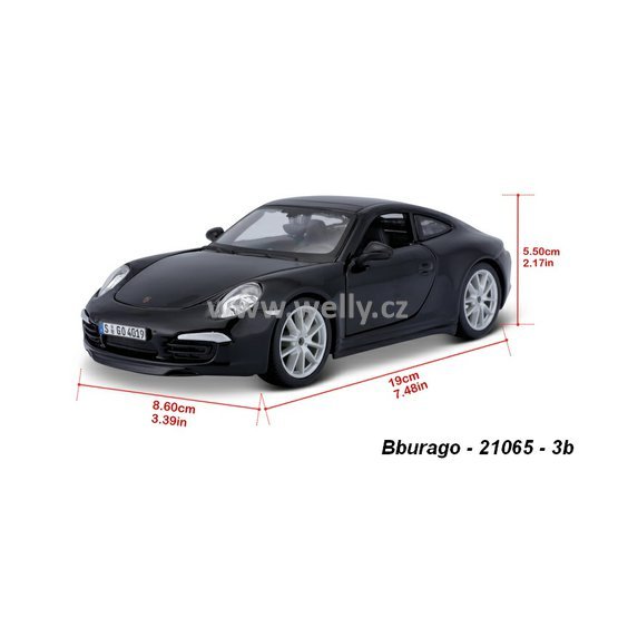 burago 1:24 Porsche 911 Carrera S (black) - code Bburago 21065, modely aut