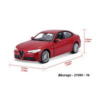 Bburago 1:24 Alfa Romeo Giulia 2016 (met. red) - code Bburago 21080, modely aut
