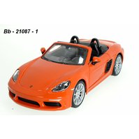 Bburago 1:24 Porsche 718 Boxster cabrio (orange) - code Bburago 21087, modely aut