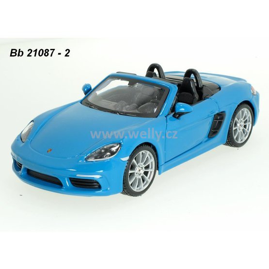 Bburago 1:24 Porsche 718 Boxster cabrio (blue) - code Bburago 21087, modely aut