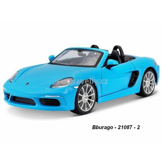 Bburago 1:24 Porsche 718 Boxster cabrio (blue) - code Bburago 21087, modely aut