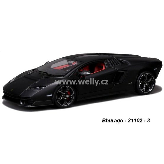 Bburago 1:24 Lamborghini Countach LPI 800-4 2023 (mat black) - code Bburago 21102