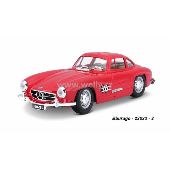 Bburago 1:24 Mercedes-Benz 300 SL (red) - code Bburago 22023, modely aut