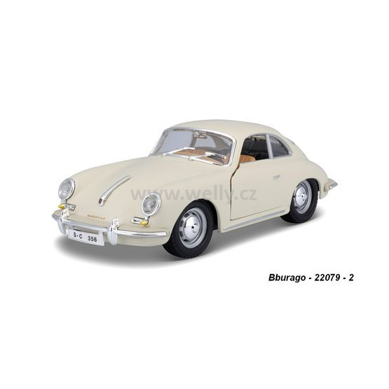 Bburago 1:24 Porsche 356B Coupe (1961) (ivory mat) - code Bburago 22079, modely aut