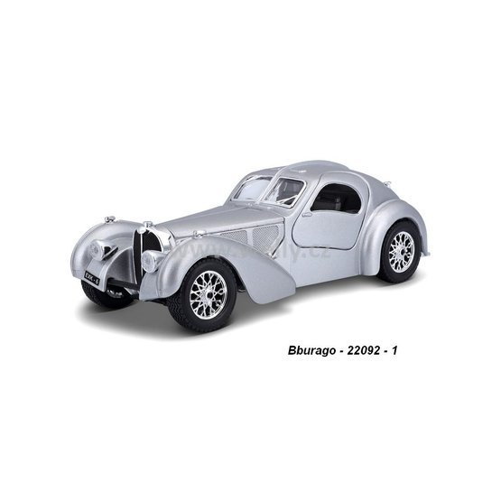 Bburago 1:24 Bugatti Atlantic (silver) - code Bburago 22092, modely aut