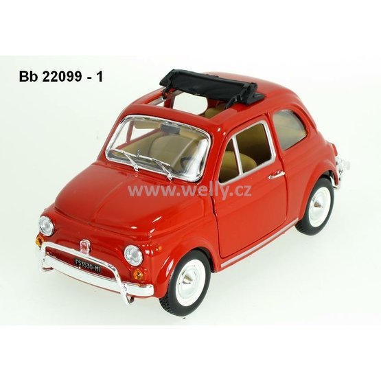 Bburago 1:21 Fiat 500 L 1968 (red) - code Bburago 22099, modely aut