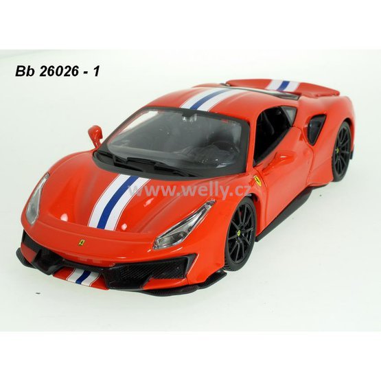 Bburago 1:24 Ferrari 488 Pista (red)- code Bburago 26026, modely aut