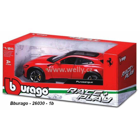 Bburago 1:24 Ferrari Purosangue (red) - code Bburago 26030, modely