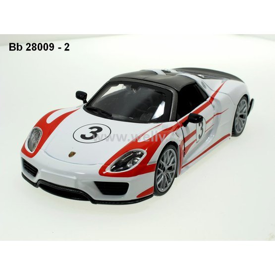 Bburago 1:24 Porsche 918 Spyder Weissach No.3 - code Bburago 28009, modely aut