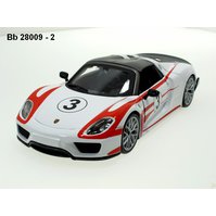 Bburago 1:24 Porsche 918 Spyder Weissach No.3 - code Bburago 28009, ukončena výroba