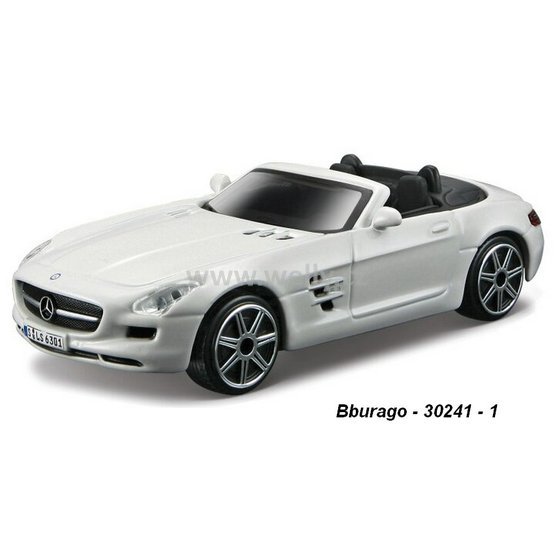 Bburago 1:43 Mercedes-Benz SLS AMG Cabrio (white), code Bburago 30241, modely au