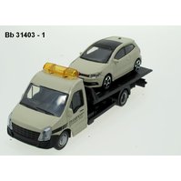 Bburago 1:43 Car Hauler + VW Polo GTI (cream) - code Bburago 31403