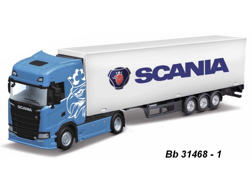Bburago - Camion Scania 770S échelle 1:43 - Métal Et Plastique - Bleu - Modèle Collection Sous Licence