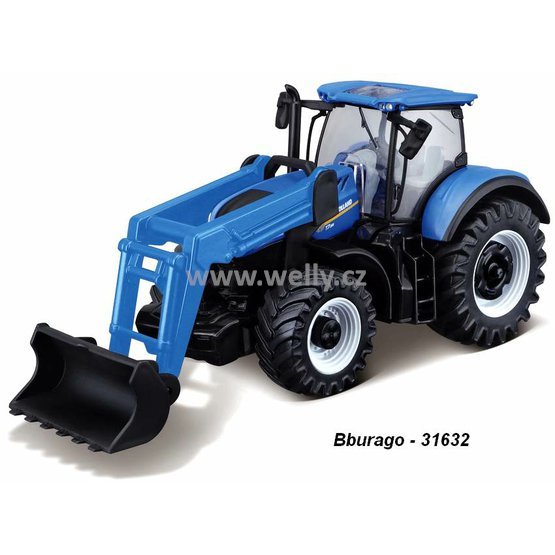 burago 1:?? New Holland T7.315 with front loader (řada10 cm), code 31632, modely techniky