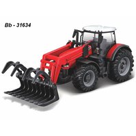 Bburago 1:? Massey Ferguson 8740 S with Grapple, code 31634, setrvačník