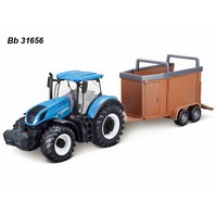 Bburago 1:? New Holland T7.315 with Livestock Trailer, code 31656, setrvačník