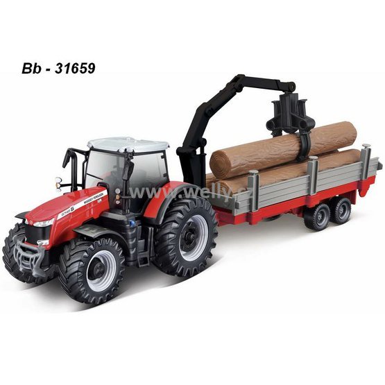 Bburago 1:? Massey Ferguson 8740S with Tree  setrvačník, modely techniky