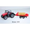 Bburago 1:? Massey Ferguson 8740S with Bale Trailer, code 31675, setrvačník