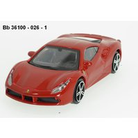 Bburago 1:43 Ferrari 488 GTB (red) - code Bburago 36100, modely aut