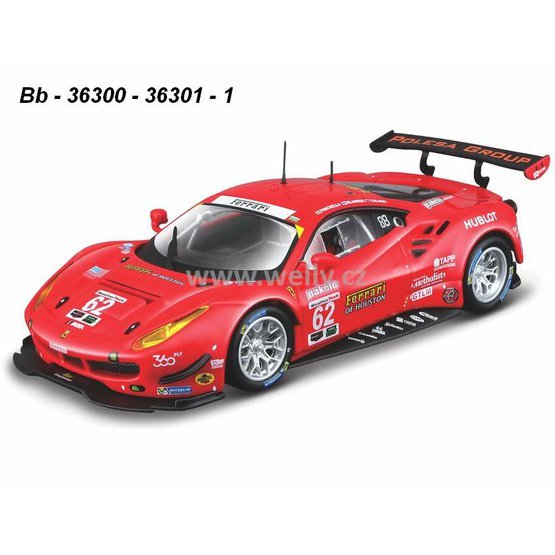 Bburago 1:43 Ferrari 488 GTE 2017 No.62 (red) - code Bburago 36301 modely aut