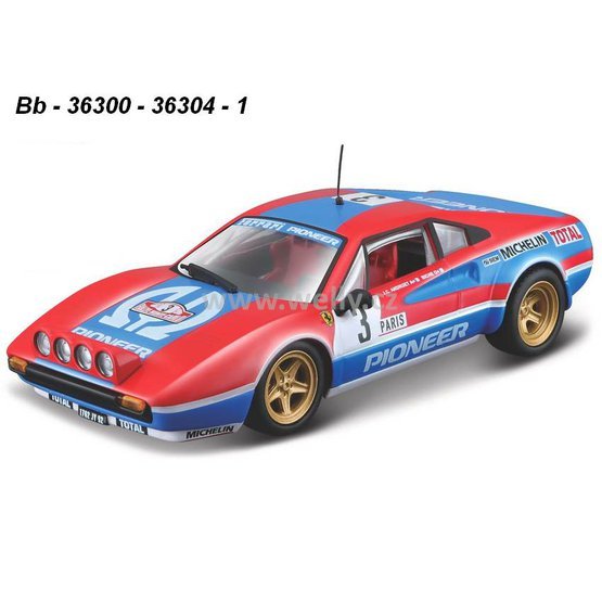 Bburago 1:43 Ferrari 308 GTB 1982 No.3 (red/blue) - code Bburago 36304 modely aut
