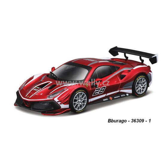 Bburago 1:43 Ferrari 488 Challenge EVO 2020 No.28 (red) - code Bburago 36309, modely