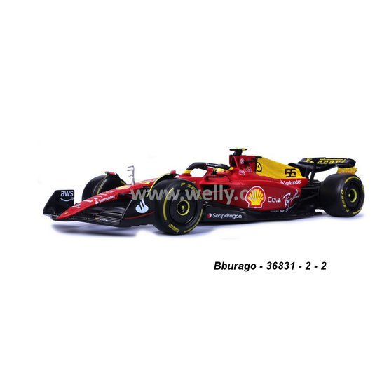Bburago 1:43 Ferrari F1-75 No.55 C. Sainz Monza 2022 - code Bburago 36831 SM