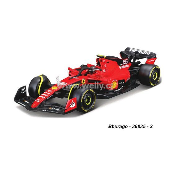 Bburago 1:43 Ferrari SF-23 No.55 C. Sainz 2023 - code Bburago 36835 S