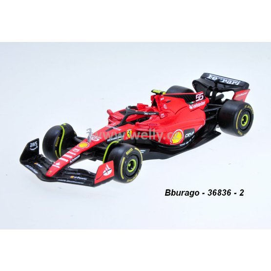 Bburago 1:43 F1 Ferrari SF-23 No.55 C. Sainz 2023 - code Bburago 36836 S, modely au