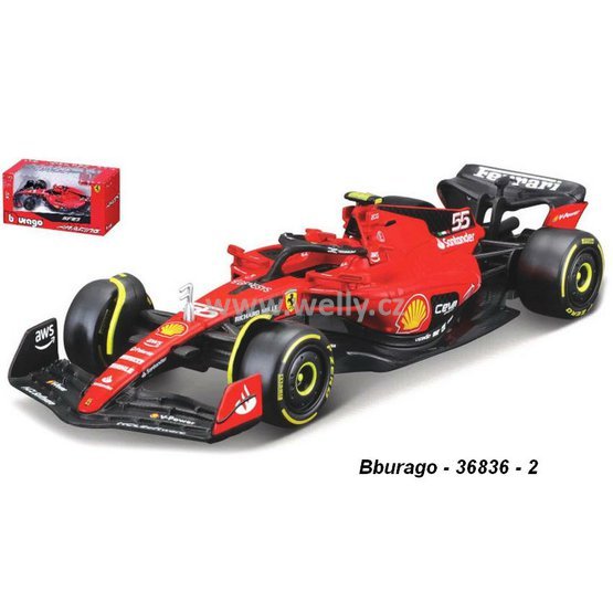 Bburago 1:43 F1 Ferrari SF-23 No.55 C. Sainz 2023 - code Bburago 36836 S, modely aut