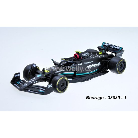 Bburago 1:43 Formule 1 Mercedes-Benz AMG W14E  No.44 L.Hamilton 2023 code 38080 H, ukončen