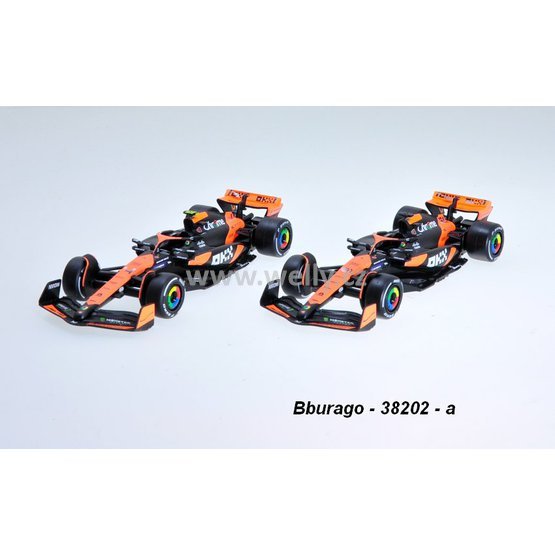 Bburago 1:43 Formule 1 McLaren MCL set 2 pcs 2024, code 38202, nekatalogová