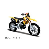 Bburago 1:18 Suzuki RM-Z450 (yellow/black) - code Bburago 51048, model motocyklu