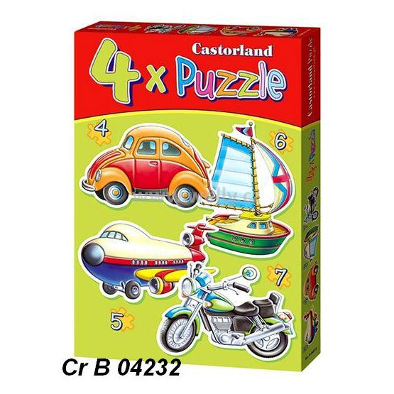 Castorland sada 4, 5, 6, 7 Transport Vehicles - code Castorland B-04232, puzzle