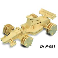 Dřevěné 3D puzzle Kit Formula 1 - hlavolam, prostorová dřevěná skládačka - code P081