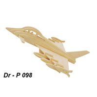 Dřevěné 3D puzzle Kit Eurofighter Typhoon -hlavolam, prostor. dřevěná skládačka-code P098