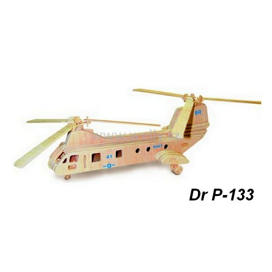 Dřevěné 3D Kit Sea-Driver Aerotransp. - hlavolam, prostorová dřevěná skládačka - code P133