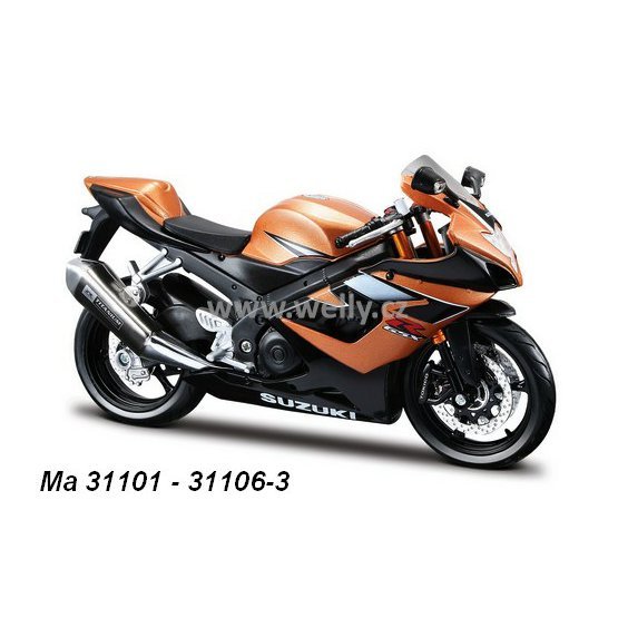 Maisto 1:12 Suzuki GSX R 1000 (gold) - code Maisto 31106, model motocyklu