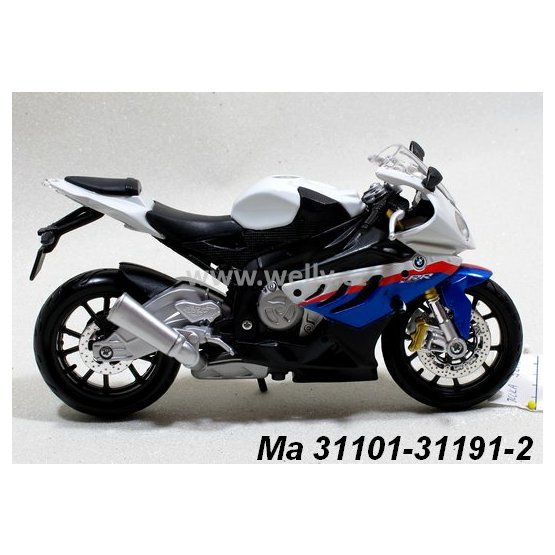 Maisto 1:12 BMW S 1000 RR (white + blue) - code Maisto 31191, model motocyklu