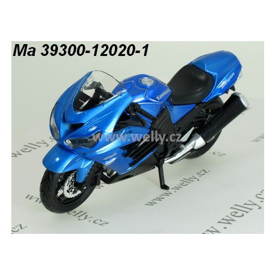 Maisto 1:18 Kawasaki Ninja ZX-14R (blue) - code Maisto 12020, model motocyklu