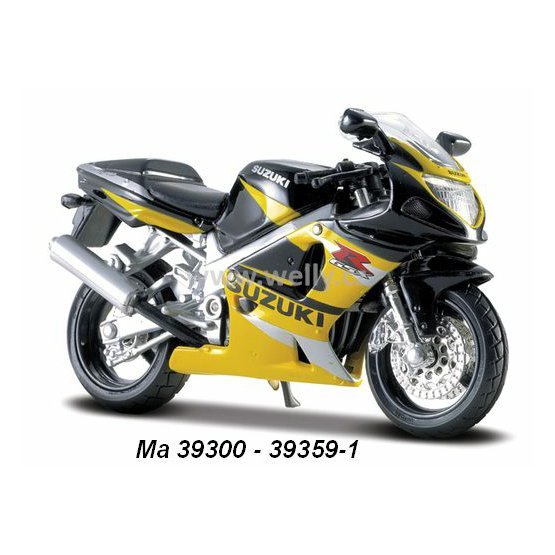 Maisto 1:18 Suzuki GSX-R600 (yellow) - code Maisto 39359, model motocyklu