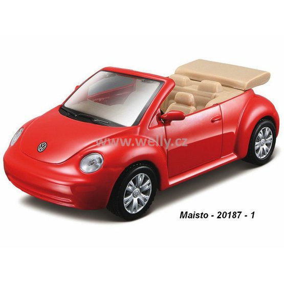 Maisto 1:34-39 Volkswagen Beetle Cabrio (red) - code Maisto 21001-20187 (0187), ukončena v
